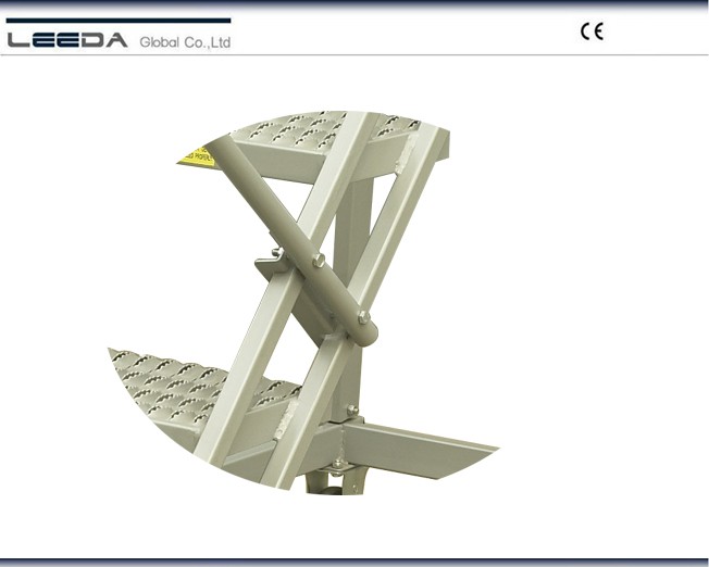 6 Step Heavy Duty Industrial Steel Rolling Ladder 160kg Capacity  Euro Type